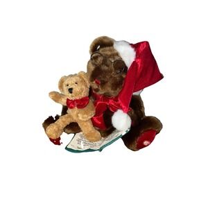 Dan Dee Animated Christmas Teddy Bear Reads Twas the Night Santa Plush